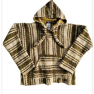 Oland 100% Reclaimed Fiber Woven Poncho Hoodie S/M​​​​​​